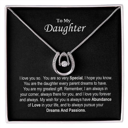 To My Daughter Pendant Necklace