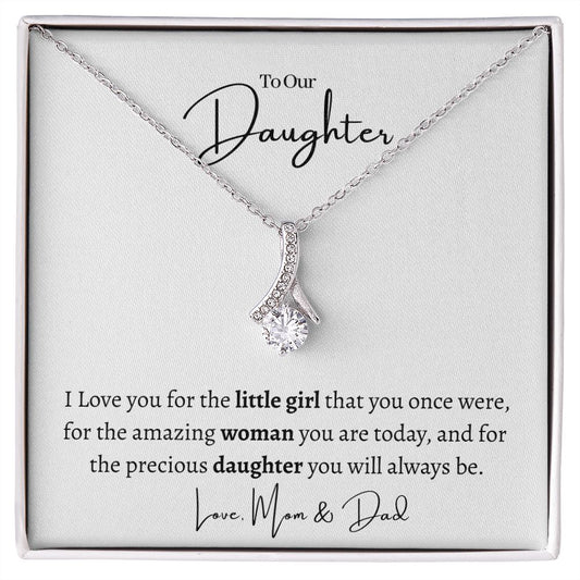 To My Daughter Love Mom & Dad - Alluring Necklace