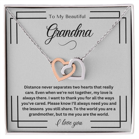 To My Beautiful Grandma - Interlocking Hearts
