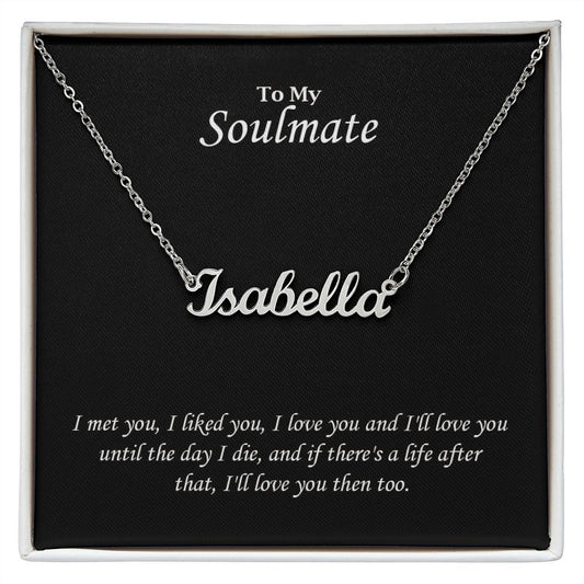 To My Soulmate Custom Name Necklace